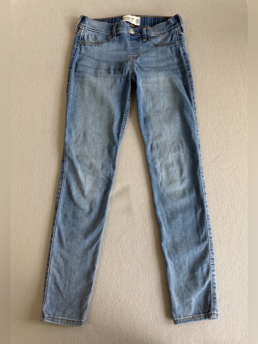 Abercrombie Kids Mid Rise Pull On Jeans 11/12 Girls Blue Denim